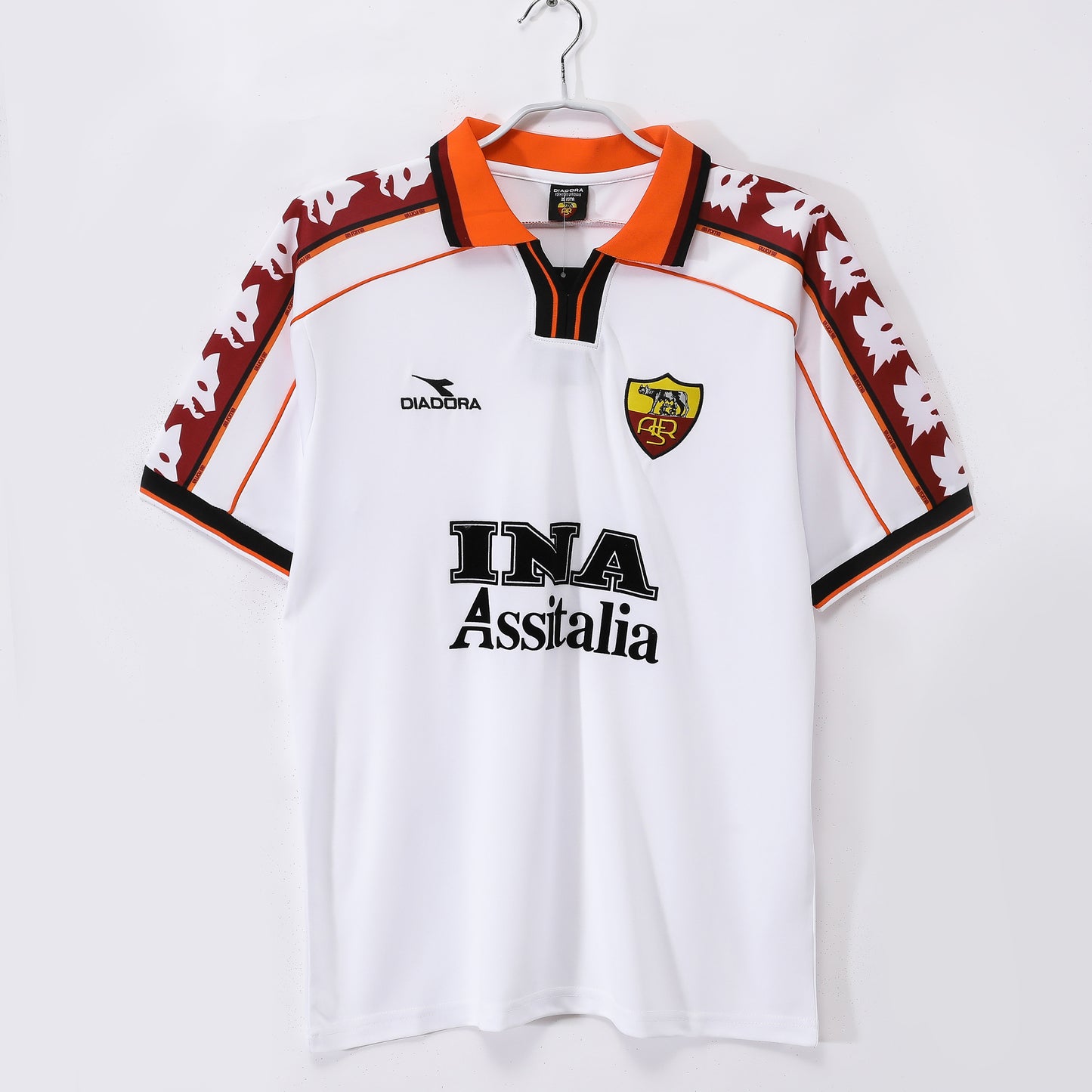 AS Roma Diadora INA Assitalia Short Sleeve Retro Jersey