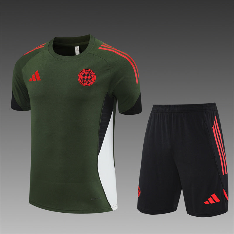 Adidas FC Bayern Munich Training Kit with Crest and Signature Stripes