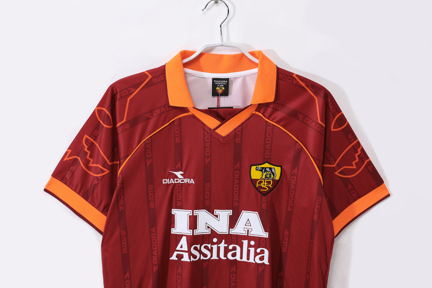 AS Roma 2002-03 Home Jersey by Diadora – INA Assitalia Edition