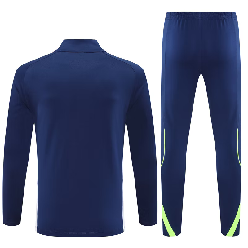 Real Madrid 1/4 Zip Kids Tracksuits 25/26 Donkerblauw