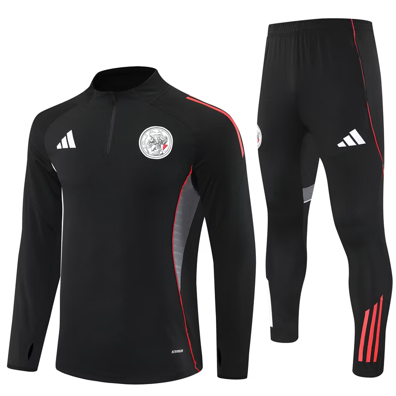 Ajax 1/4 Zip Trainingspak 25/26 Zwart