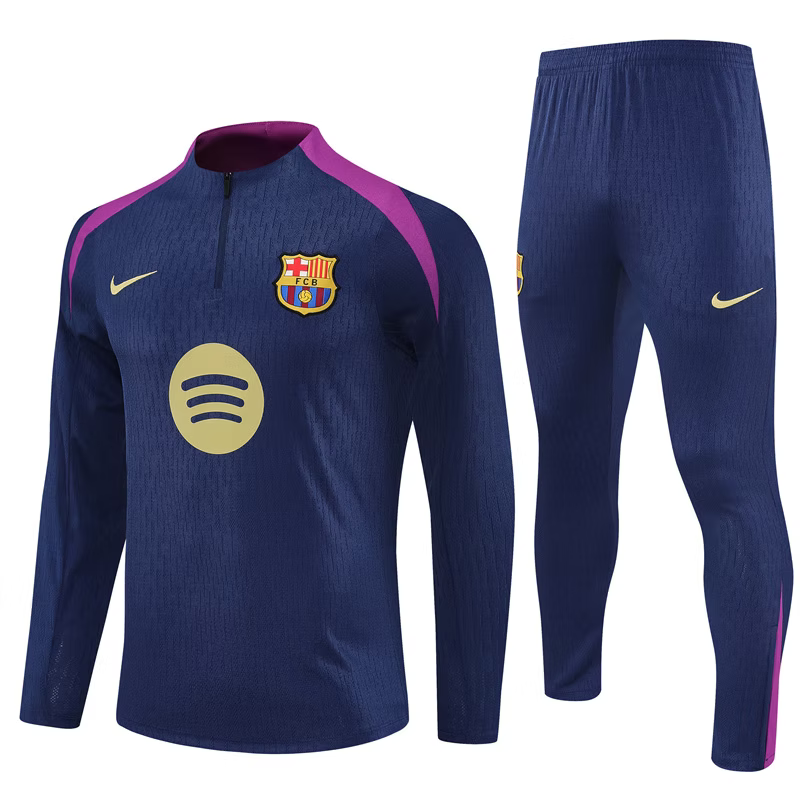 FC Barcelona 1/4 Zip Trainingspak 25/26 Donkerblauw