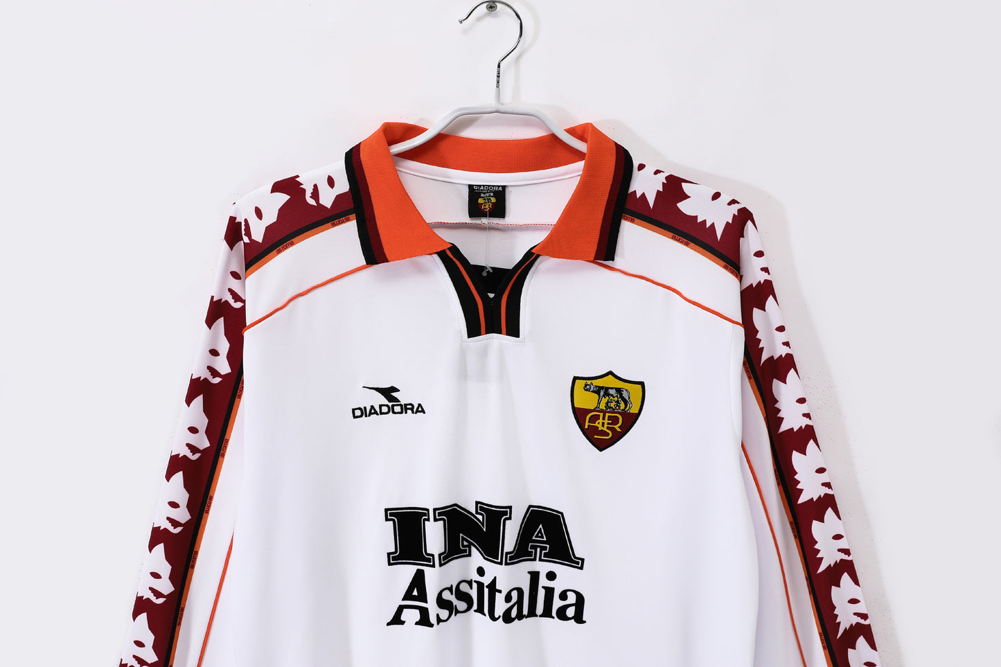 AS Roma Long Sleeve Diadora INA Assitalia Away Jersey