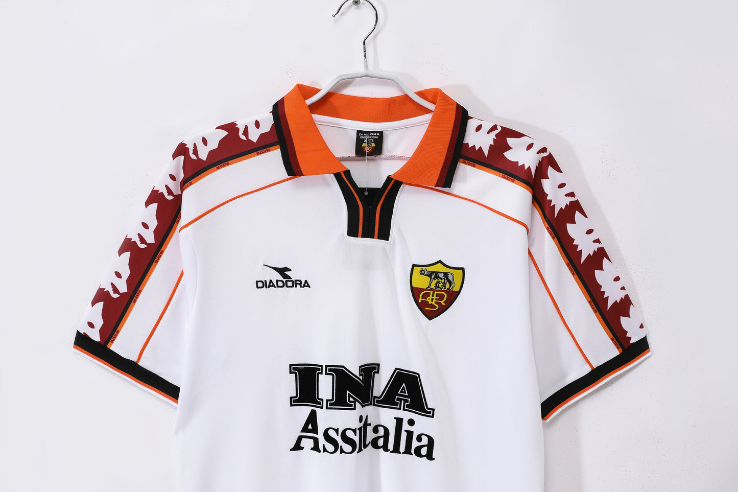 AS Roma Diadora INA Assitalia Short Sleeve Retro Jersey