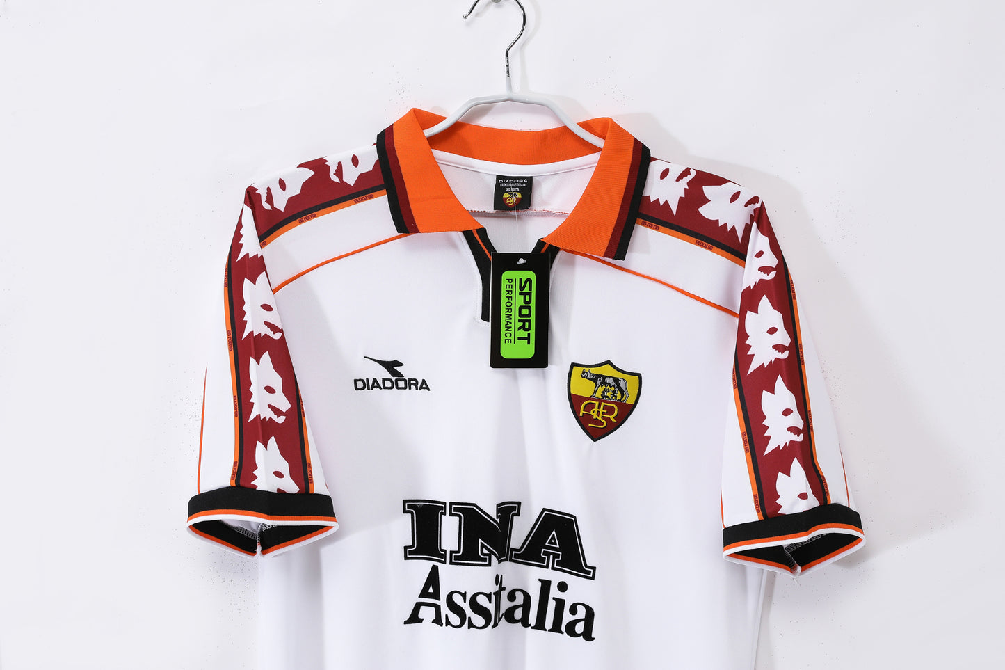 AS Roma Diadora INA Assitalia Short Sleeve Retro Jersey