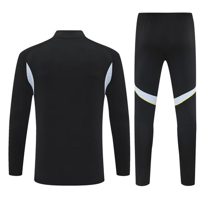 Real Madrid 1/4 Zip Kids Tracksuits 25/26 Zwart