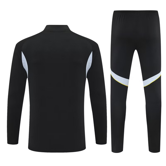 Real Madrid 1/4 Zip Kids Tracksuits 25/26 Zwart