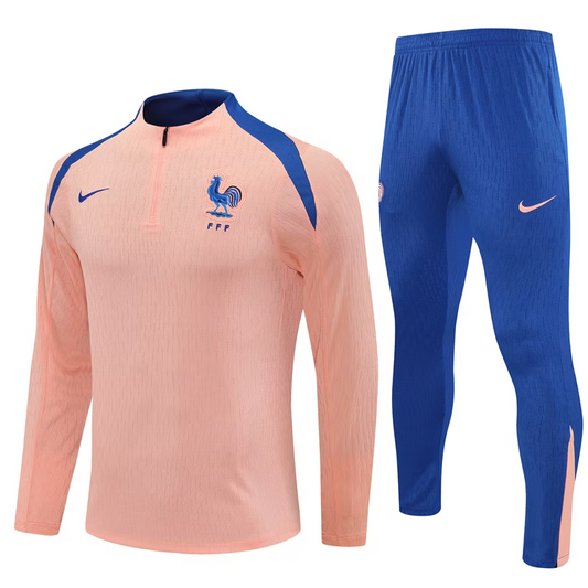 Frankrijk 1/4 Zip Trainingspak 25/26 Roze