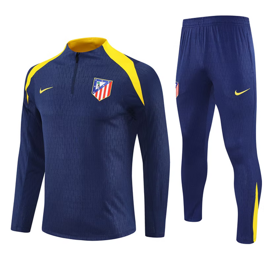 Atletico Madrid 1/4 Zip Trainingspak 25/26 Donkerblauw
