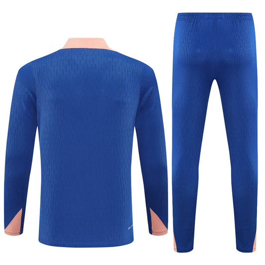 Frankrijk 1/4 Zip Kids Kids Tracksuits 25/26 Blauw