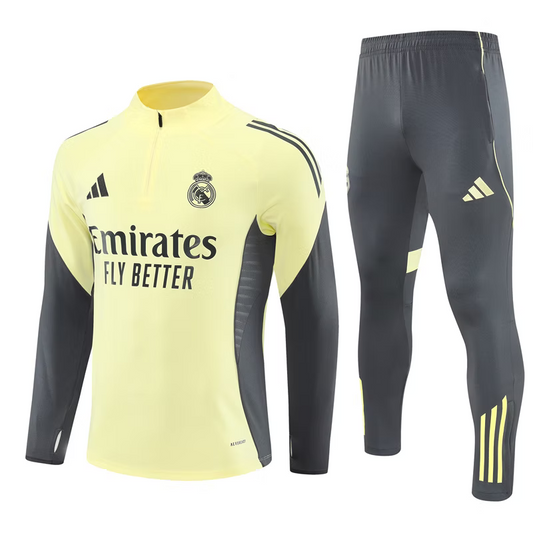 Real Madrid 1/4 Zip Trainingspak 25/26 Geel