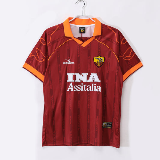 AS Roma 2002-03 Home Jersey by Diadora – INA Assitalia Edition