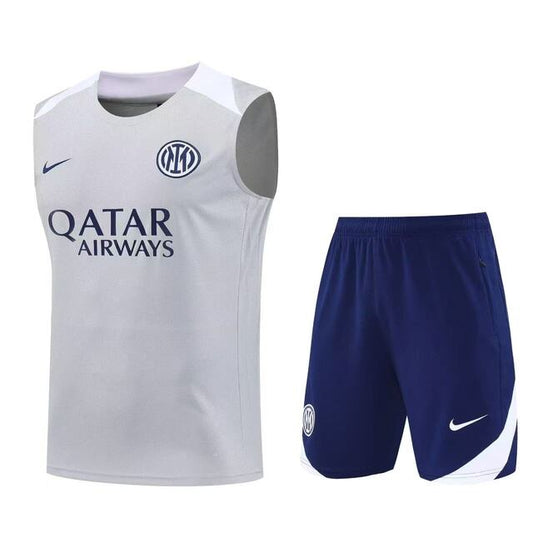 Inter Milan Sleeveless Training Kit with Qatar Airways Branding