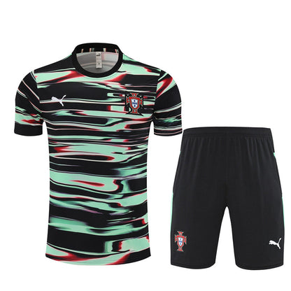 Portugal National Team Abstract Graphic Jersey & Shorts Set