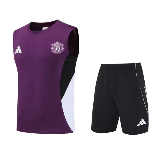 Manchester United Sleeveless Training Kit with Shorts