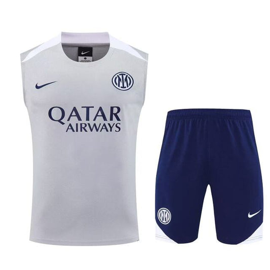 Inter Milan Sleeveless Training Kit with Qatar Airways Branding