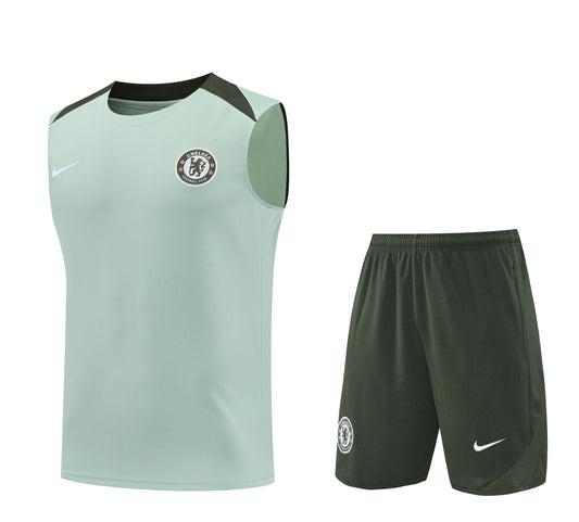 Chelsea FC Sleeveless Training Kit with Elastic Shorts